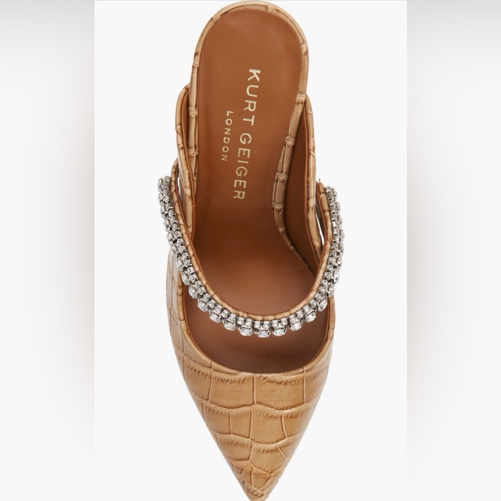 Kurt Geiger London Duke Crystal Strap Pointed Toe Shoe - NWT